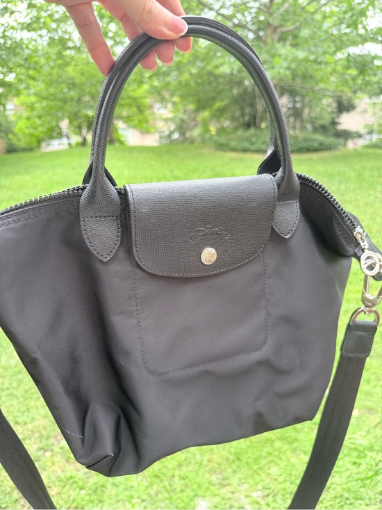 Longchamp Handbags - Longchamp Black Le Pliage Small Top-Handle Tote